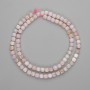 Pink Opal Beads, Faceted Cube 4x4 mm, 39 cm length on thread
