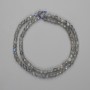 Labradorite Beads, Faceted Cube 4x4mm, Length approx. 39 cm on Thread