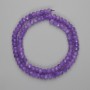 Faceted Amethyst Rondelle Beads 6x4 mm, length approximately 37 cm on thread