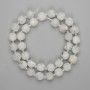 Adularia Beads, Faceted Cubes 9x9 mm +-, 3 mm seed beads +-, 40 cm length on thread