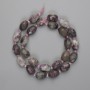 Faceted Tourmaline Beads 14x8-9 mm ±, Seed Beads 3 mm ±, Length 39 cm