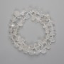 Rock crystal beads, unpolished stone, 8-12×7-8 mm, 5 mm +/- seed beads, 3 mm +/-, length 38 cm