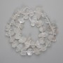 Rock crystal beads, unpolished natural stones, 10–18 × 8–11 mm ±, seed beads 3 mm ±, length 38 cm ±