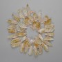 Citrine rough stone beads 20-23×7-9mm ±, 3mm seed beads ±, length 40 cm
