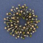 Accent Brooch with Colorful Rhinestones, Gold-Tone Metal, 48 mm+