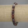 Jasper Bracelet with Faceted Cube Beads 7×7 mm, 18 cm length, stretch