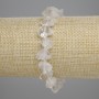 Uncut Rock Crystal Bracelet, Natural Stones, bead sizes 9–14×8–9 mm ±, seed beads 3 mm ±, length 18 cm ±, stretch
