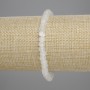 Bracelet Rock Crystal, Faceted Rondelle, diameter 6×4 mm ±, length ~18 cm on stretch cord