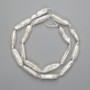 Baroque pearls with a gasoline shade on a strand 20-26×6, 5-7, 5 mm +-, length 40 cm+