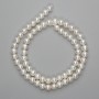 Natural river pearl beads, 6–6.5×6–6.5 mm, length about 39 cm on thread