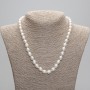 Necklace of natural freshwater pearls 9–10×7–8 mm ±, length 45 cm ± 5 cm extender chain