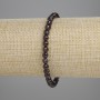 Garnet bracelet with faceted beads, 5 mm diameter, 18 cm ± length, elastic