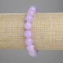Kunzite Bracelet, Smooth Round Beads, 10 mm Diameter, 18 cm Length ±, Elastic