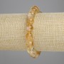 Citrine Bracelet with Smooth Beads, 10 mm Diameter, 18 cm Length, Elastic