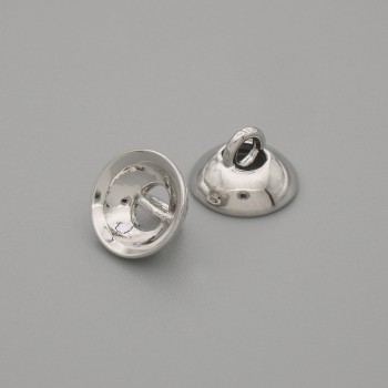 Price per 1 pc. Bead cap end for beads, silver-colored, 8×1 mm, hole diameter 1.8 mm+