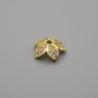 Price per 1 pc. Gold bead cap for beads, diameter 9×1 mm ±, hole diameter 2 mm+