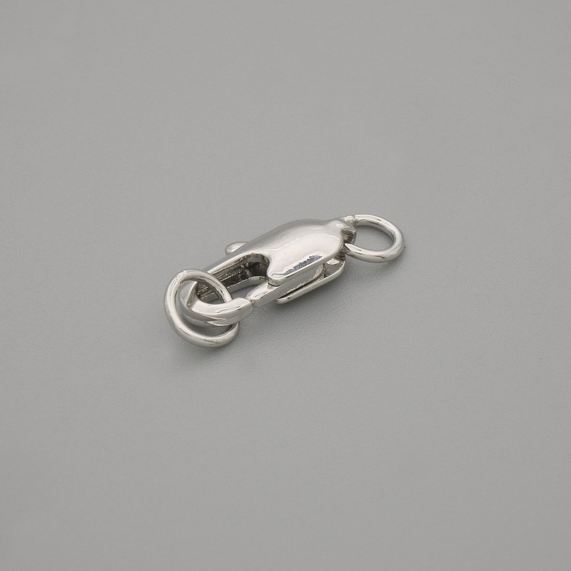 Price per 1 pc. Carabiner clasp, diameter 10×4 mm, ± silver color