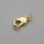 Price per 1 pc. Carabiner clasp, 12.5×5 mm, gold-tone
