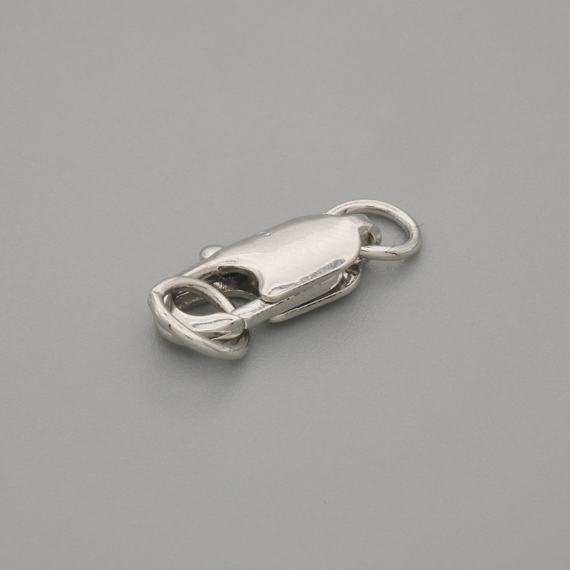 Price per 1 pc. Carabiner clasp, silver color, 13x5 mm +/-