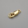 Price per piece. Carabiner clasp, 12×4 mm diameter ± gold metal color