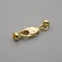 Price per 1 pc. Gold-colored carabiner clasp, diameter 14×6.5 mm, 5 mm ±