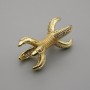 Gold bead insert with rhinestones, gold-tone metal color, diameter 20×12 mm ±, hole diameter 1.7 mm ±, per piece