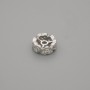 Bead insert, silver metal color, 8×3 mm, hole diameter ~1.8 mm, per piece