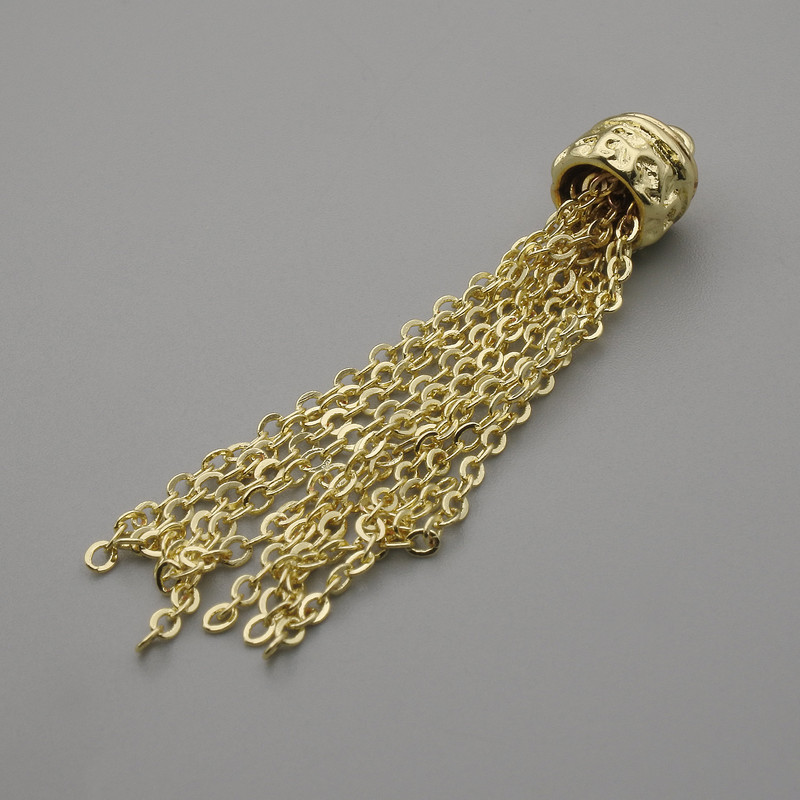 Pendant 'Chains' in golden metal, diameter 7.5 mm ±, length 50 mm ±
