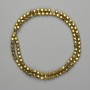 Hematite beads, faceted round bead 3.5×4 mm ± gold color, length 39 cm+