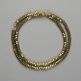 Hematite Beads, Gold Color, Faceted Rondelle, 4x2 mm ±, Length 40 cm+