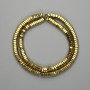 Faceted hematite rondelle beads, gold color, 6x2 mm, length 40 cm+