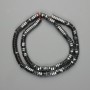Hematite Faceted Rondelle Beads 6x2 mm ±, length 40 cm+