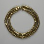 Hematite beads faceted rondelle 6 mm ± gold color, length 38 cm+