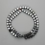 Hematite Cube Beads 5.5×5.5 mm, on Thread, 39 cm long