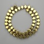Hematite beads, faceted 8x8 mm, gold color, length 39 cm+