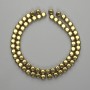 Hematite cube beads, 5x5 mm, ± golden color, length 39 cm+