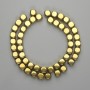 Hematite cube beads, golden color, 7.5×7.5 mm, length 39 cm+