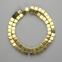 Hematite cube beads 6x6mm +/- golden color, length 40 cm+