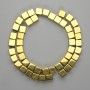 Hematite beads, golden color, cube shape, 8×8 mm, length 40 cm ±
