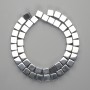 Hematite Beads Silver Cube 8×8 mm, Length 40 cm