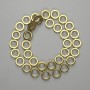 Hematite beads, gold color, round, 12 mm, length 38 cm ±