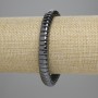Hematite Rondelle Half-Circle Bracelet 8.5×3.5 mm, 18 cm length, stretch