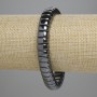 Hematite bracelet with half-round rondelles 10.5×5 mm, length approx. 18 cm, stretch cord