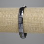 Hematite bracelet with elongated links 3×10 mm ± and 7×10 mm ±, length 18 cm ±, stretch bracelet