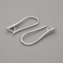 Ear Wires for Earrings, Silver-Tone Metal 20×2 mm (+) - Pair