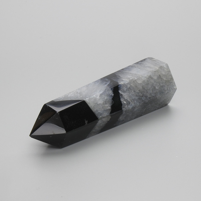 Souvenir Pencil Made from Natural Black Agate, 90×26 mm ±, Assorted Sizes, Weight from 100 g (per 100 g)