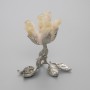 Citrine Natural Stone Souvenir on a Metal Stand, Diameter 80-110×50-60 mm ± Assorted Sizes