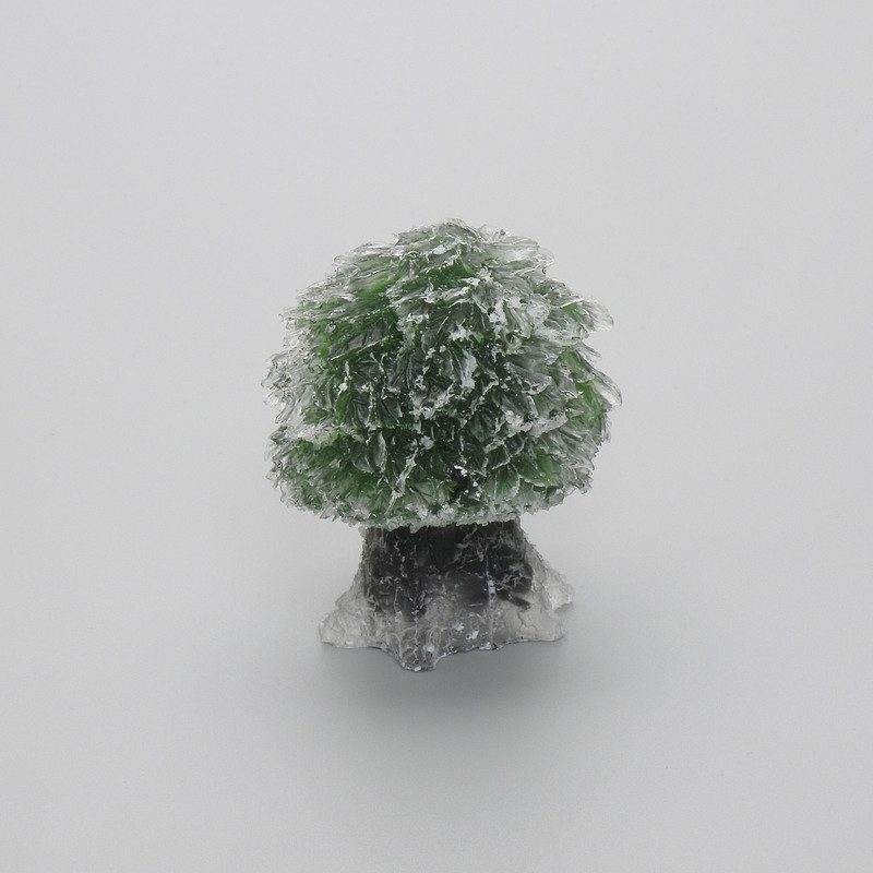 Souvenir statue Tree made from recycled chrysoprase chips, diameter 45×50 mm+