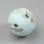Souvenir Sphere of Natural Larimar with Geode, Diameter 48-60 mm ± Assorted Sizes, Weight from 140 g. (Price per 100 g.)