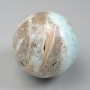 Larimar natural stone souvenir sphere, diameter 50-65 mm ± assorted sizes, weight from 165 g. (price per 100 g)